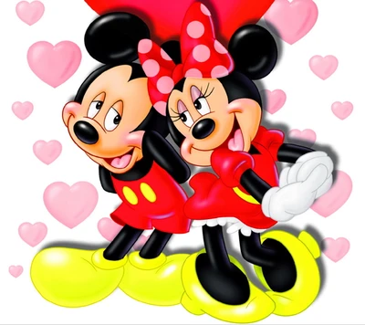 disney, amour, mickey, minnie, souris