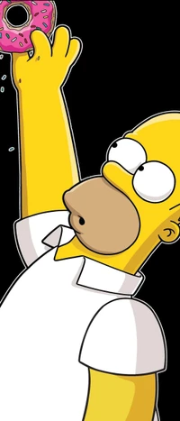 Homer Simpson alcanzando una dona