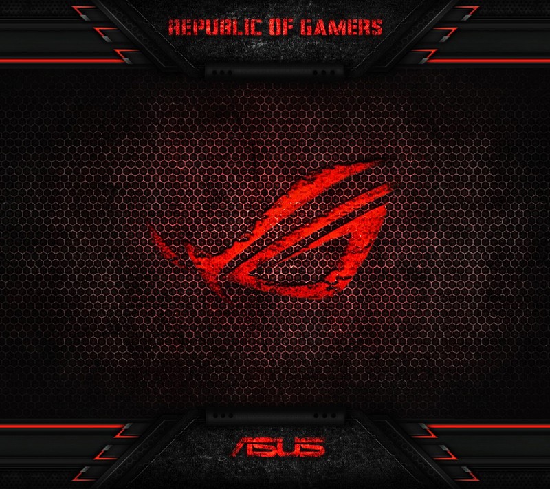 Обои asus republic of gamers hd для рабочего стола (asus, углерод, крутой, волокно, металл)