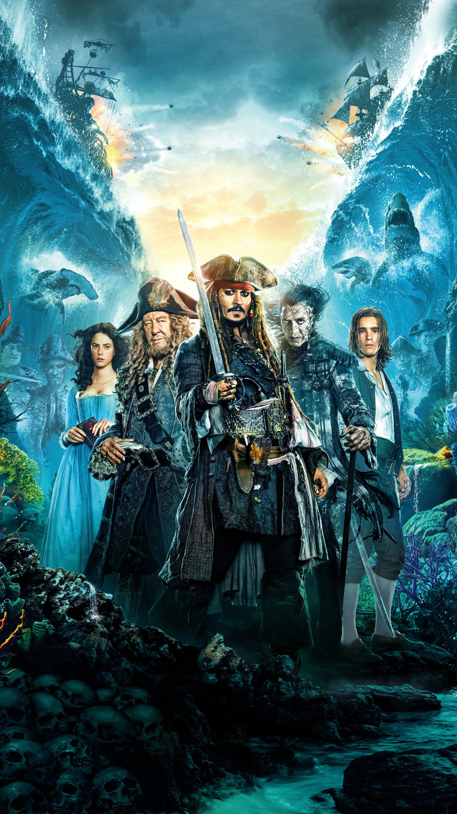 Descargar fondo de pantalla arte, fantasía, johnny depp, piratas del caribe, mar