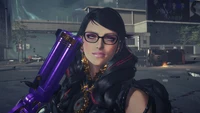 Bayonetta 3: A bruxa enigmática em uma paisagem urbana distópica