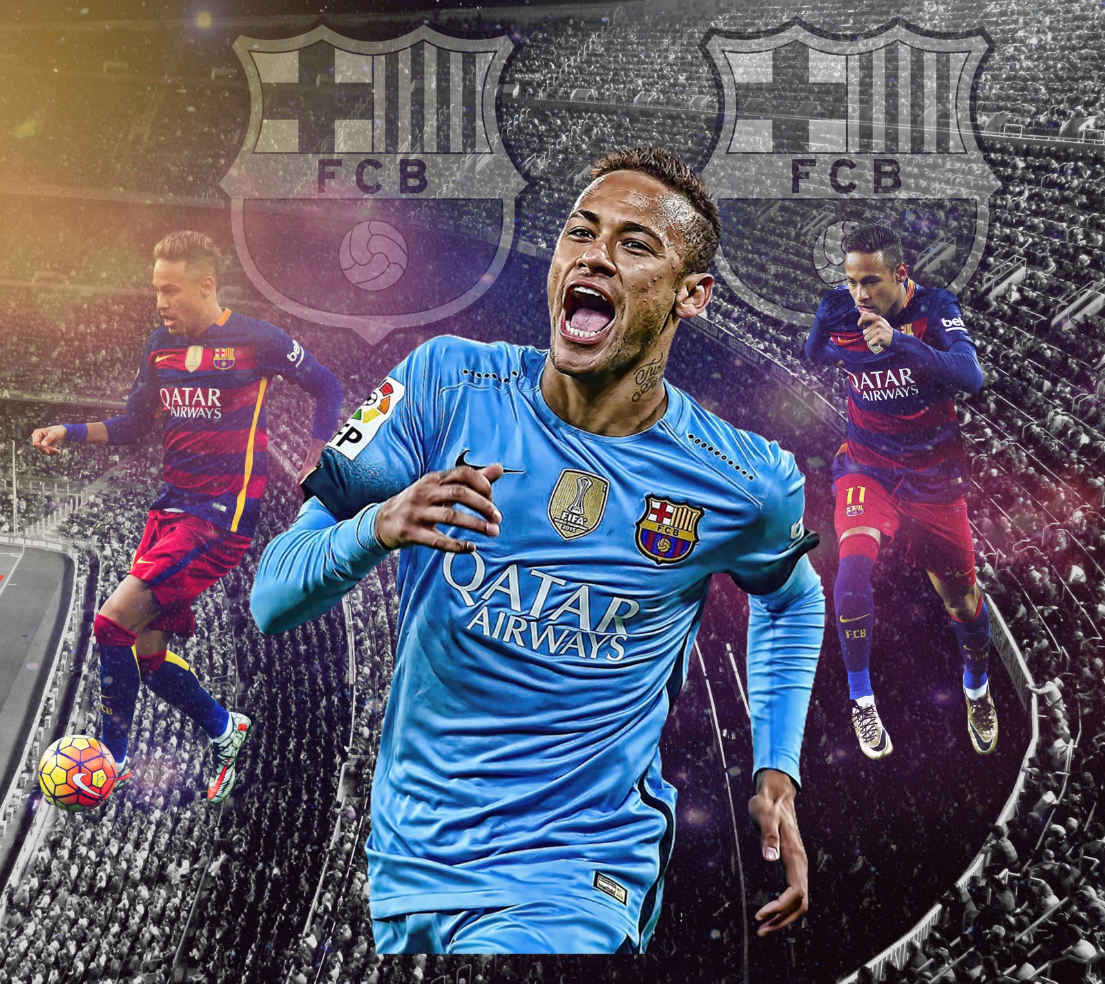 Lade fc barcelona, fcbarcelona, hd, neymar jr, hintergrundbild herunter