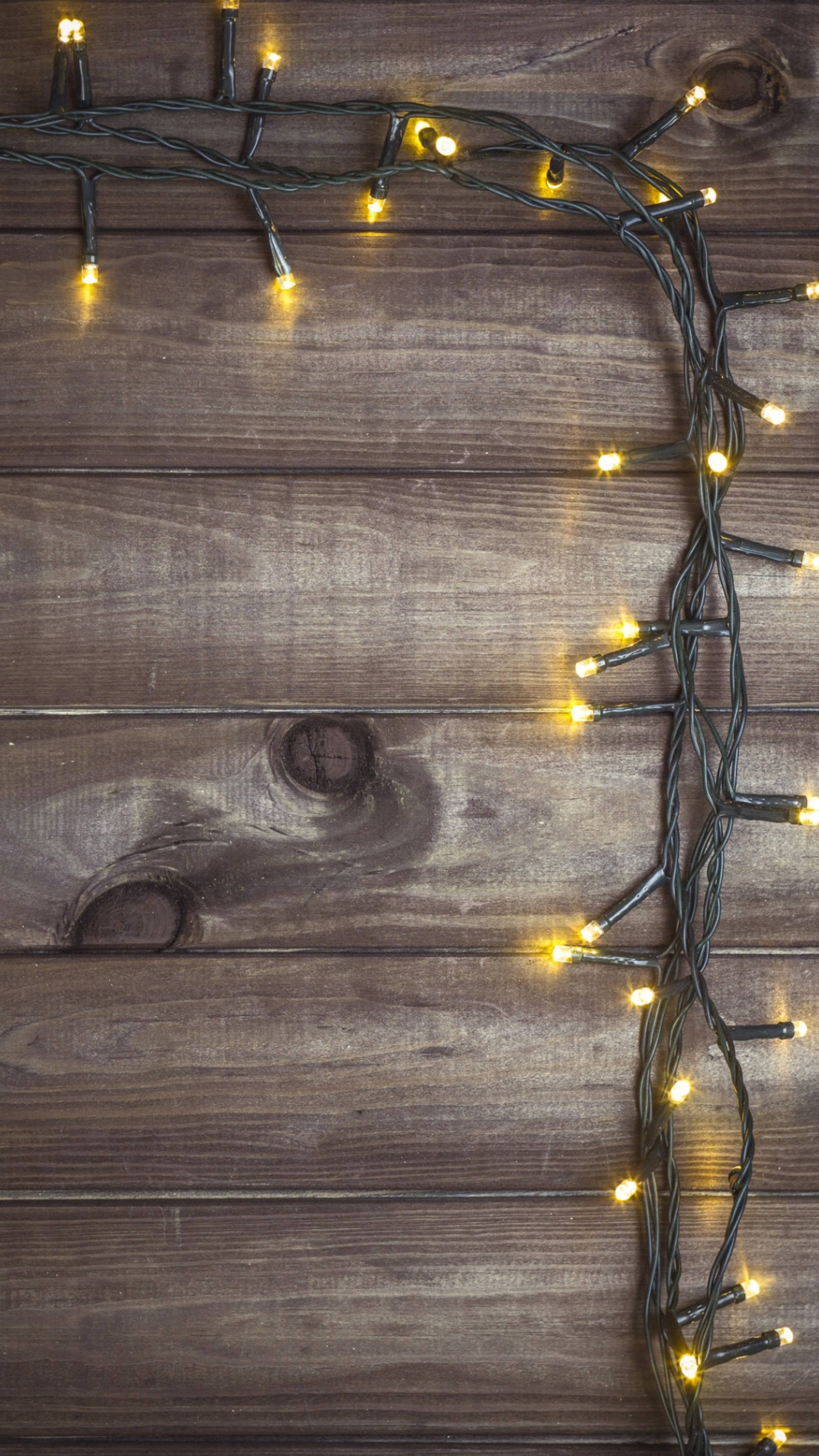 Descargar fondo de pantalla navidad, luces navideñas, luces, madera, de madera