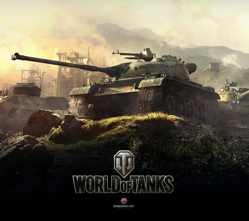 Приближенный снимок группы танков на холме (игра, танки, world of tanks, wot)