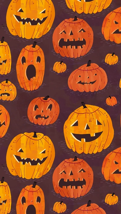 halloween, occassion, pattern, pumpkin