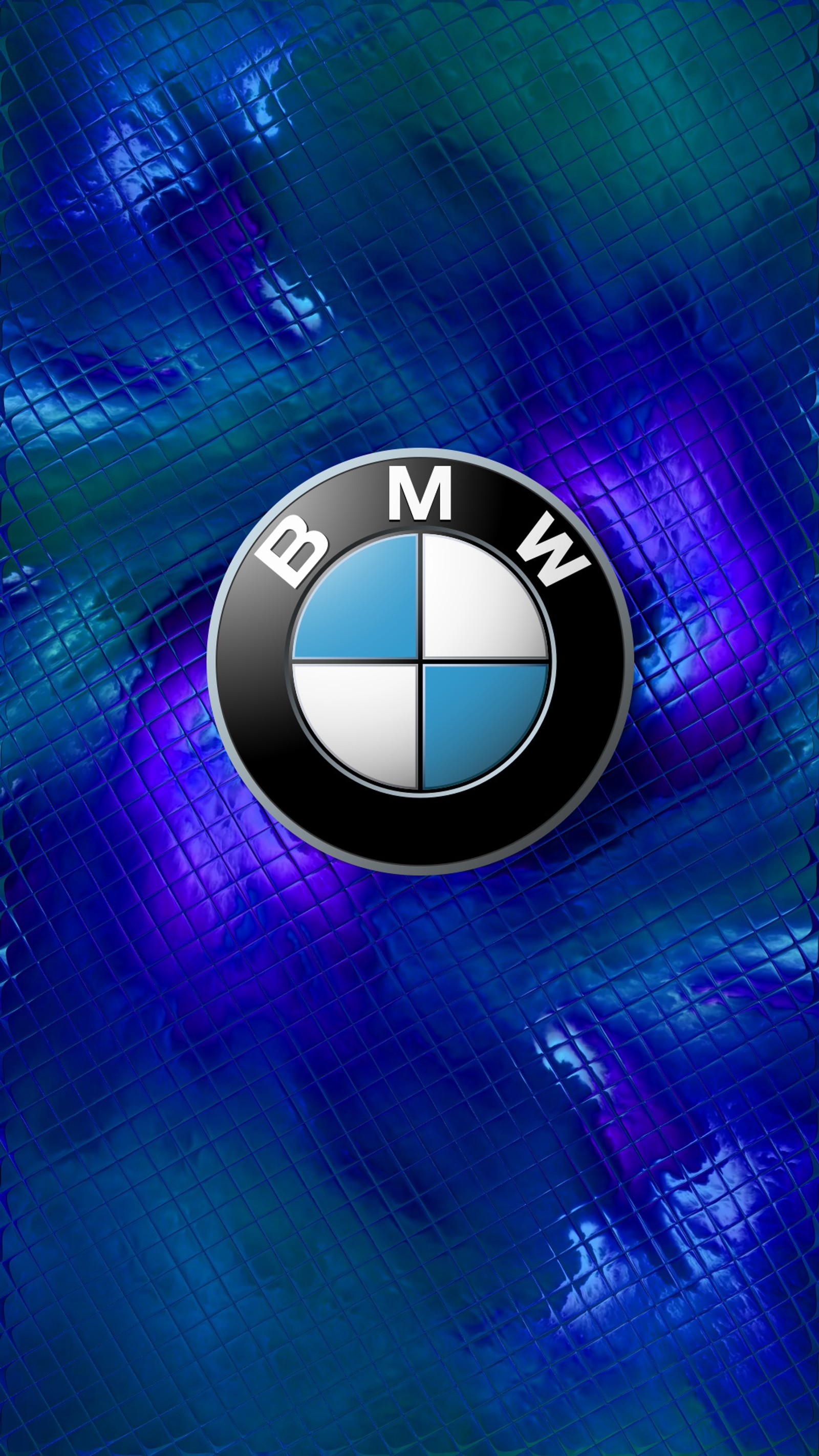 Un gros plan du logo bmw sur un fond bleu et violet (bmw, voiture, logo)