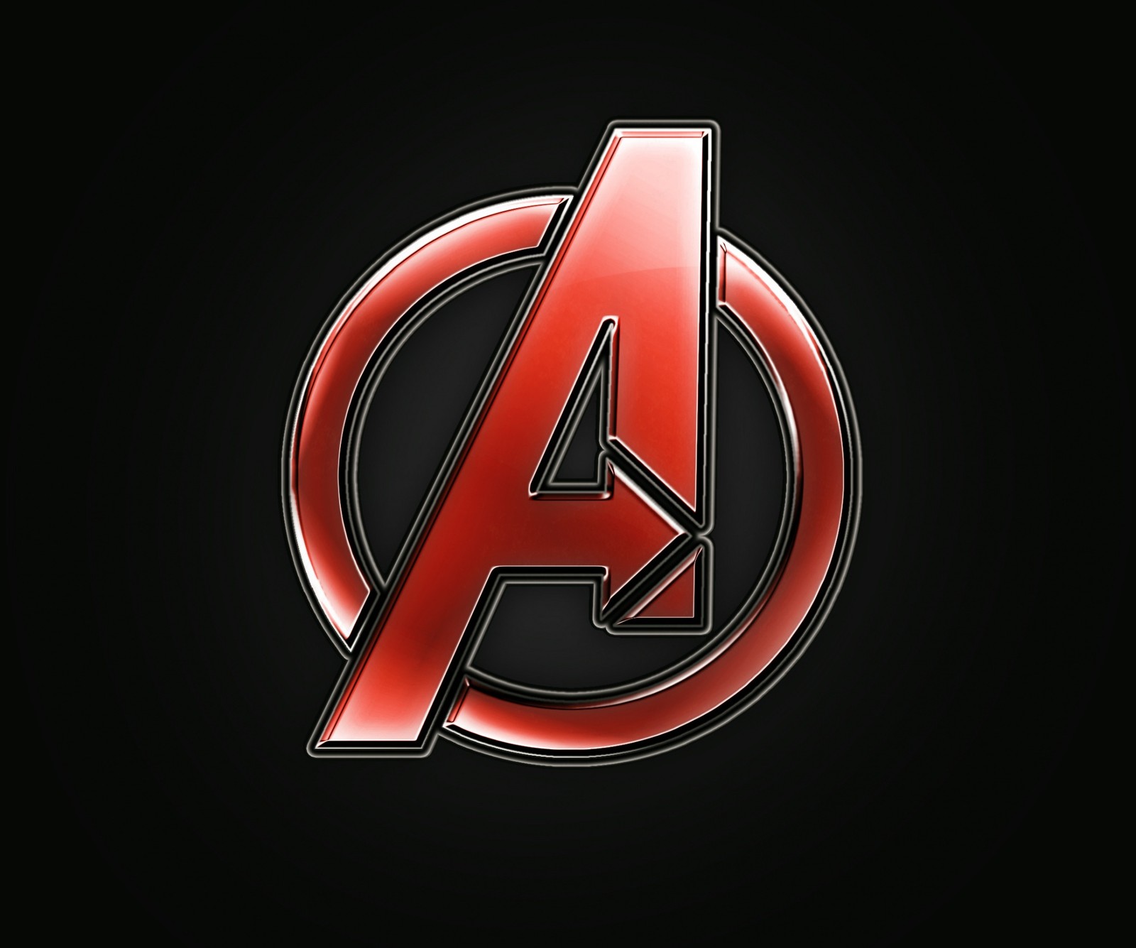 Logo des avengers sur fond noir (avengers, logo, film, affiche, subbu)