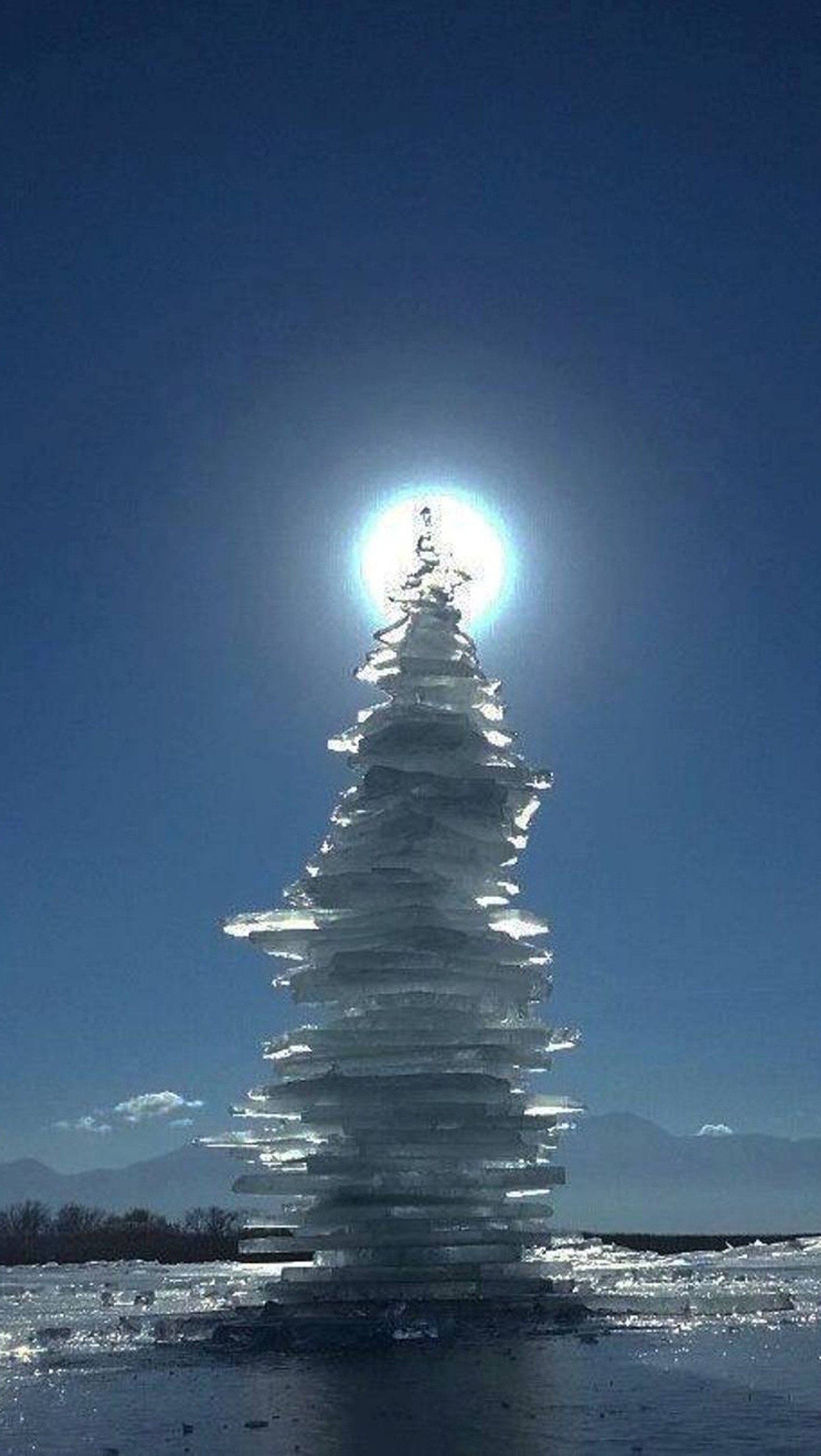 Téléchargez le fond d'écran art, noël, vacances, glace, arbre