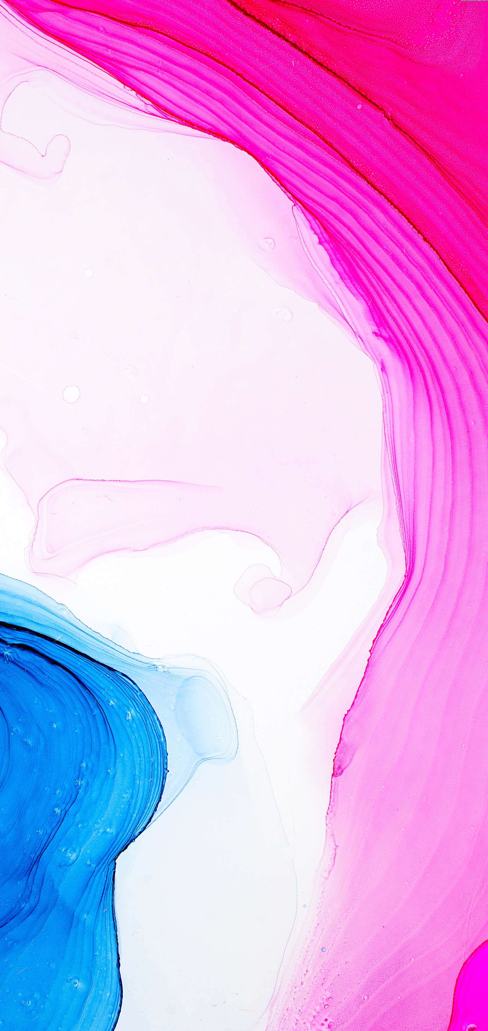 Arafed image of a colorful liquid painting with a blue and pink background (watercolor paint, purple, paint, gesture, violet)