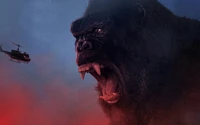 Powerful Primate Roars Amidst Cinematic Chaos