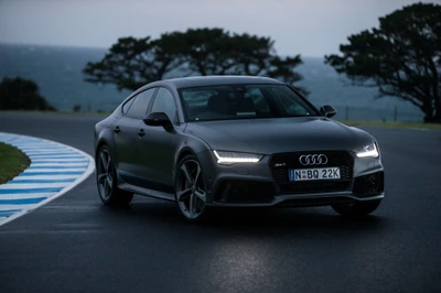 2015 Audi RS 7: Un Elegante Coche de Lujo Ejecutivo en Movimiento