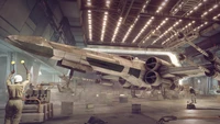 X-Wing Starfighter in Hangar - Star Wars Squadrons