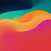 Vibrant Gradient Abstract Design for iPadOS 17 Dark Mode