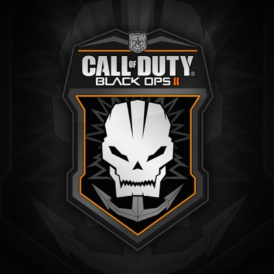 Emblema de Call of Duty: Black Ops II com design de caveira