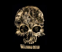 Collage de calaveras de zombis de The Walking Dead