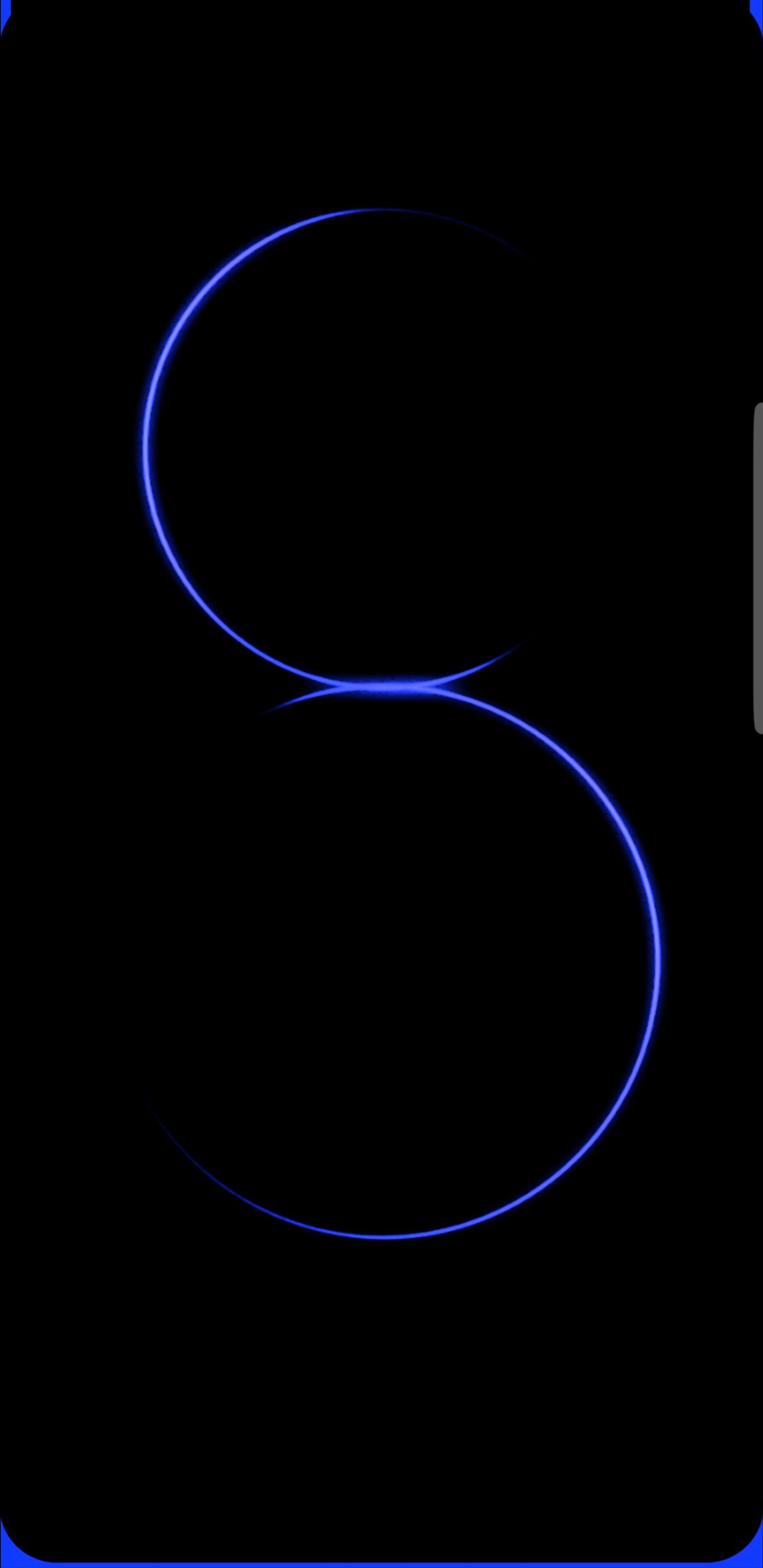 black, blue, dark, edge, galaxy s8 Download Wallpaper