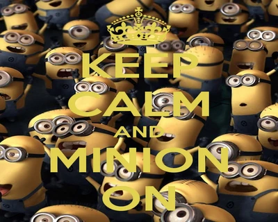 calmo, manter, mantenha a calma, minion