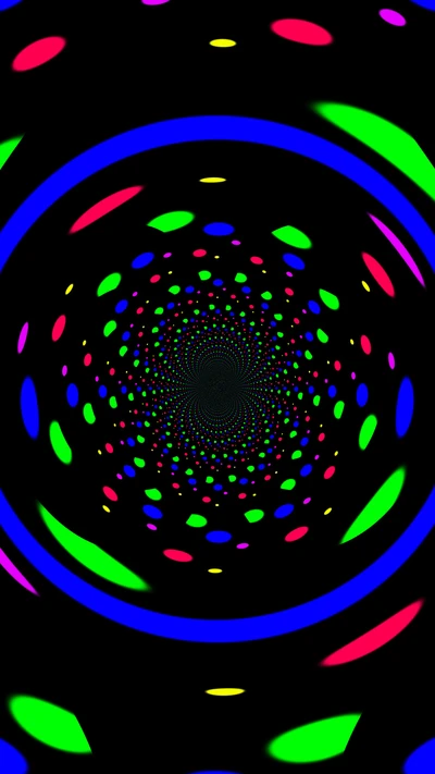 coloré, génial, points, illusion, tunnel