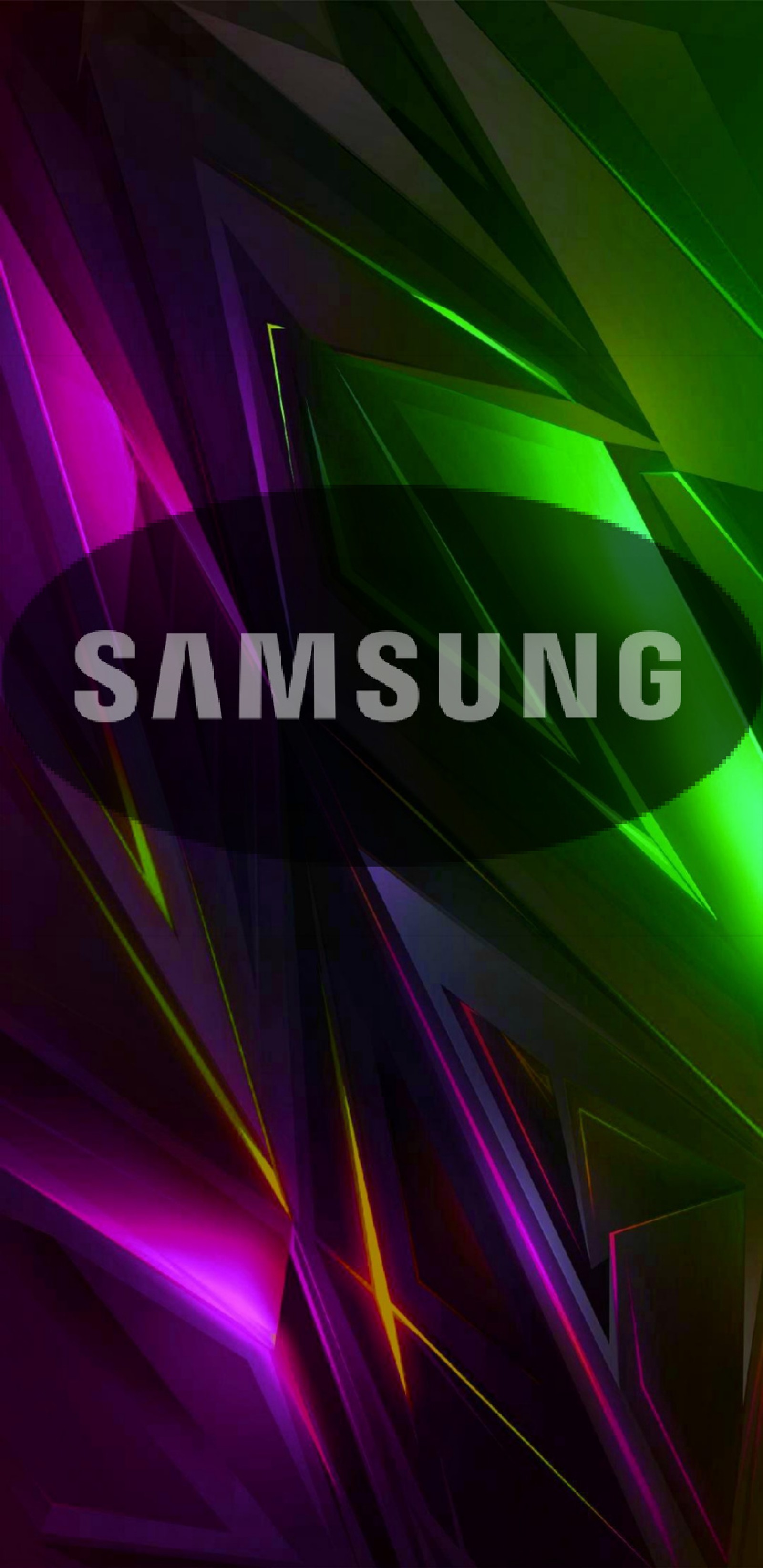 Um close do logo da samsung em um fundo colorido (samsung, colorido, abstrato, digital abstrato, digital)