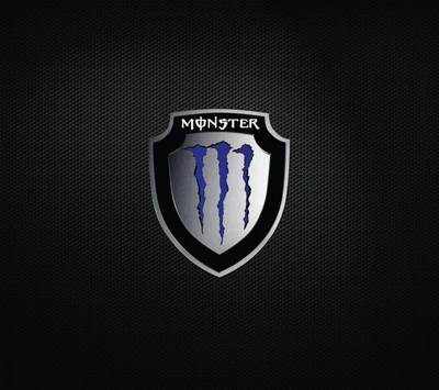 Monster Energy-Logo auf dunklem Hintergrund