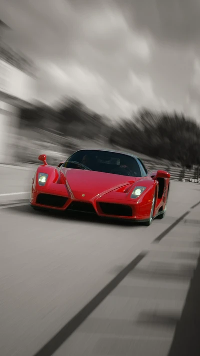 1080p, enzo, edición limitada, rojo, supercoche