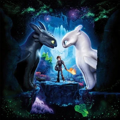 Toothless and Light Fury Unite in a Magical Dragon Realm