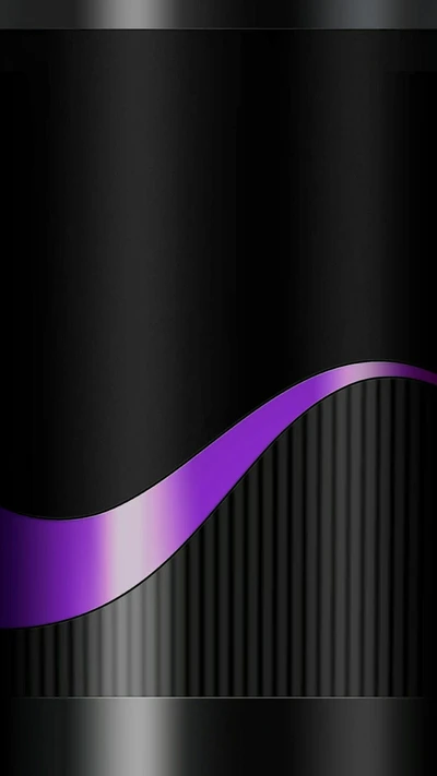 Lignes métalliques abstraites noires et violettes avec design de bord