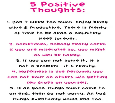 5 Positive Thoughts for a Fulfilling Life