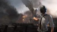 Compañero Halcón en los Campos de Batalla: Escena de Acción de PUBG Mobile