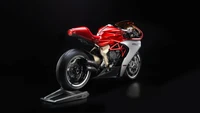 MV Agusta F3: Uma impressionante supermoto vermelha com design e desempenho de ponta.