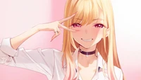 Marin Kitagawa: A Cute Anime Girl Smiling Playfully