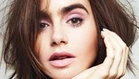 lily collins, close up, actress, women, girls wallpaper