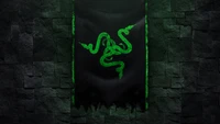 Logo Razer sur fond de pierre texturée