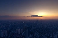 atmosphäre, horizont, abend, wolke, morgen