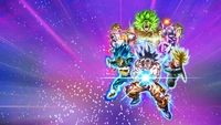 Pôster épico do jogo Dragon Ball Sparking Zero apresentando personagens icônicos em 4K