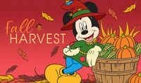 Celebración de la cosecha de otoño con Mickey Mouse