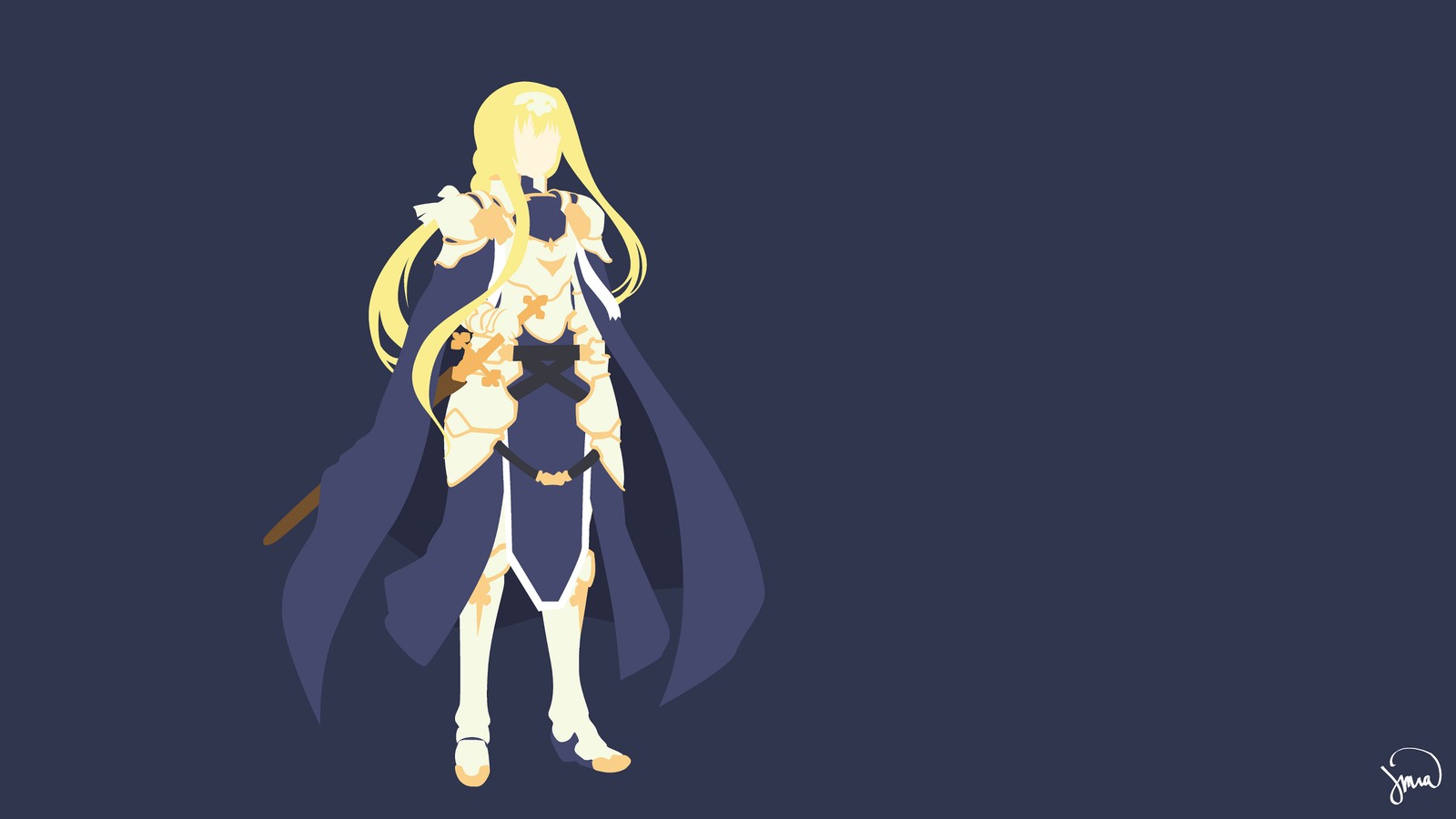 Baixar papel de parede alice zuberg, sao, sword art online alicization, anime, minimalista