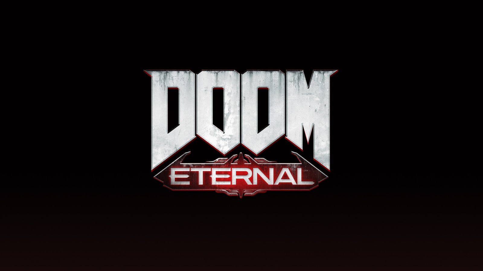 Logotipo de doom eternal em um fundo preto (doom eternal, jogo de vídeo, logotipo)