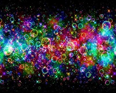 Colorful Abstract Circles in a Cosmic Rainbow