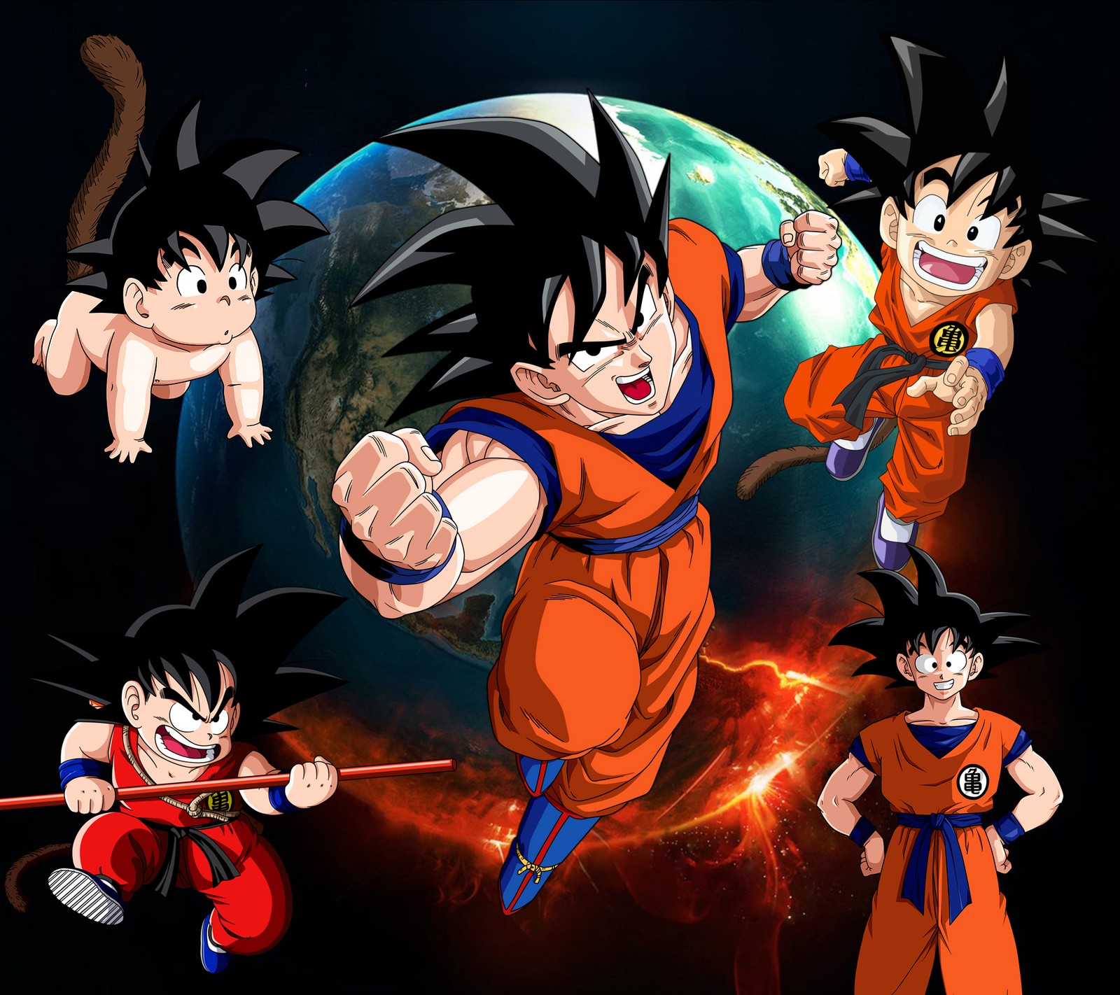 Dragon ball goku wallpaper (anime, dragonball, dragonball z, goku, son goku)