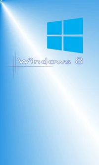 Logo de Windows 8 sur un fond bleu dégradé