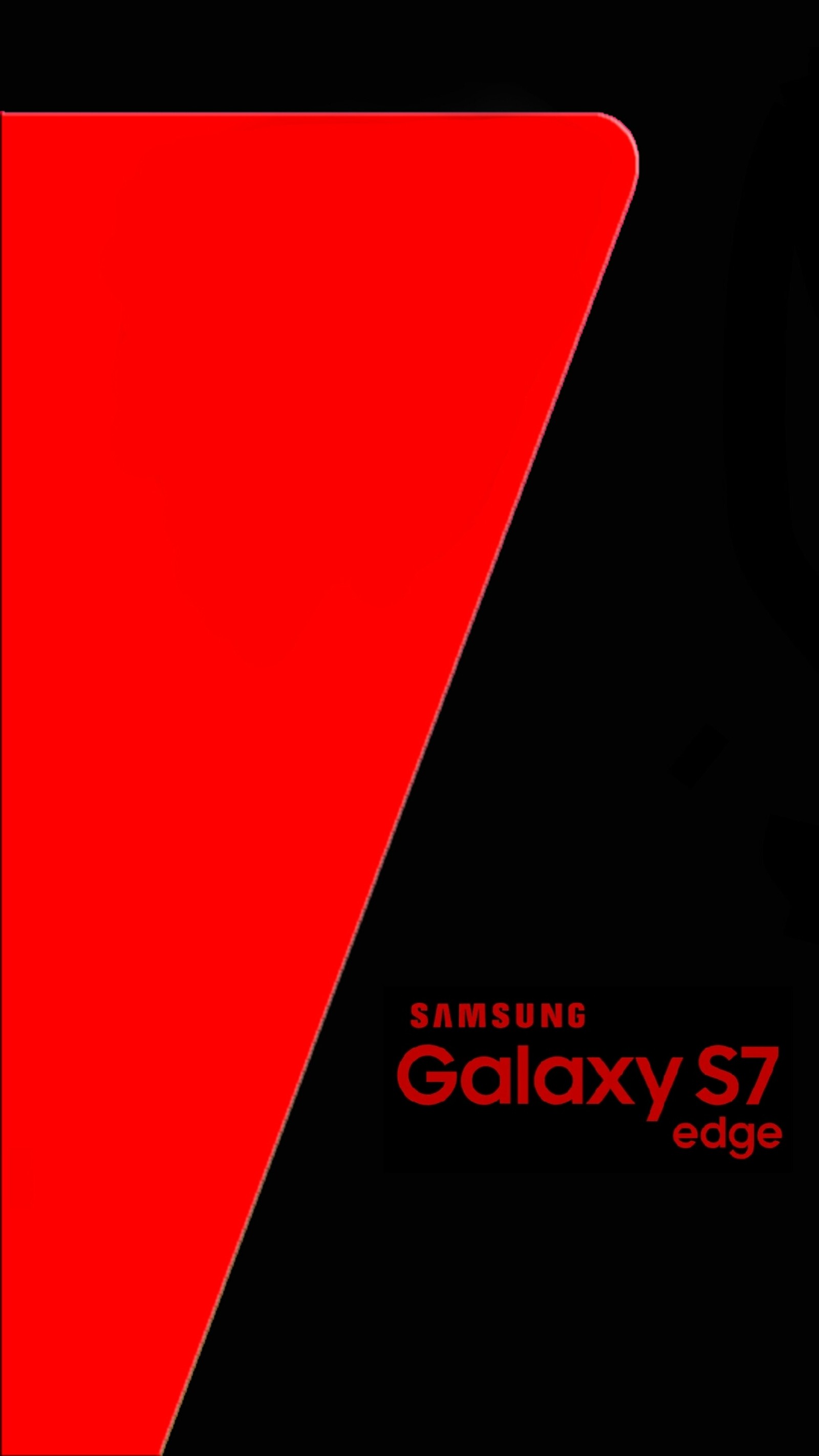 A close up of a red samsung s7 phone with a black background (black, red, s7)