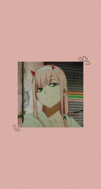 anime, anime mädchen, darling in the franxx, zwei, null