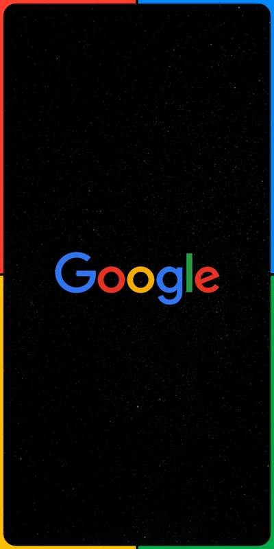 Google Logo with Colorful Symbol Background