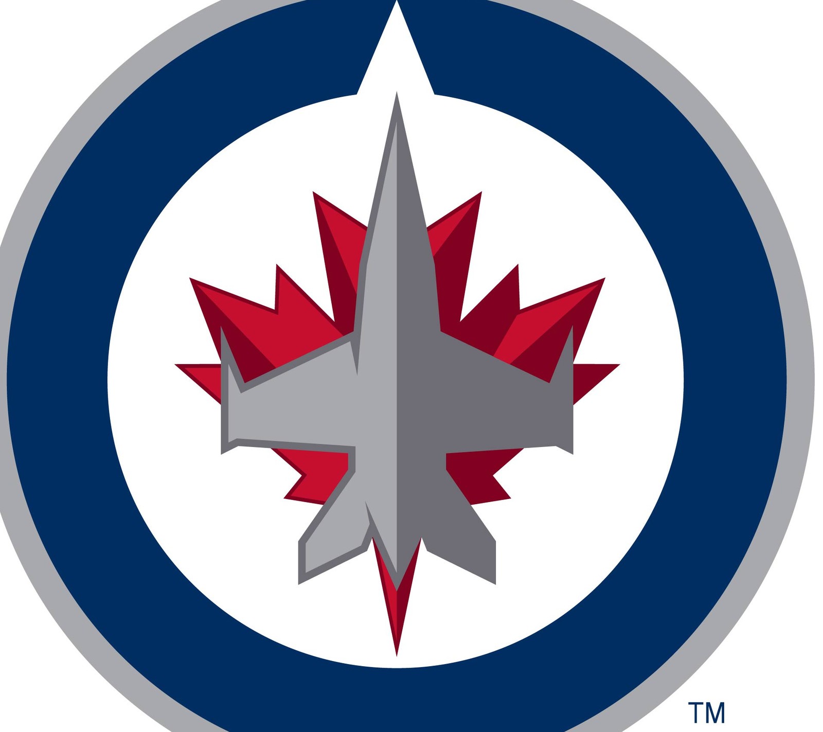 A close up of a logo of the winnipeg maple (hockey, jets, nhl, winnipeg jets)