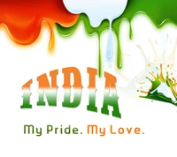 Abstract Representation of India's Pride and Love