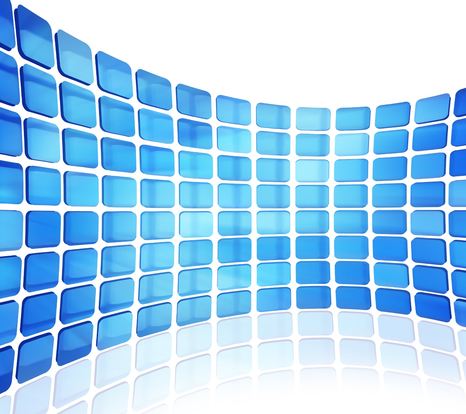 Abstract blue squares background with reflection on white surface (art, blue, cool, design, hd)