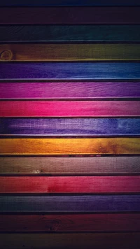 Papier peint en bois rayé arc-en-ciel vibrant pour iPhone Plus