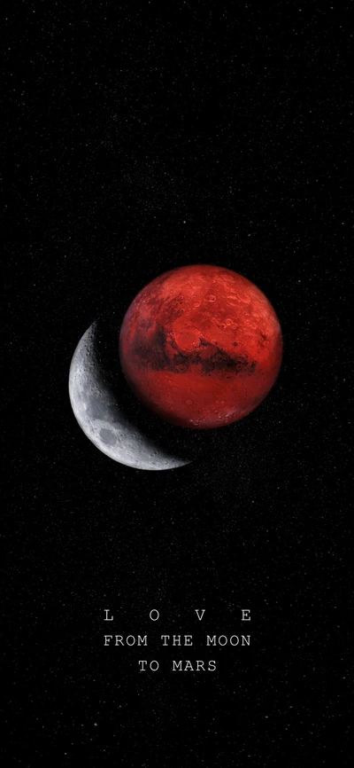 Liebe vom Mond zu Mars: Eine himmlische Verbindung