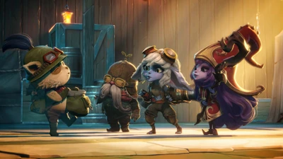 тимо, teemo, коки, corki, тристана